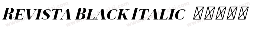 Revista Black Italic字体转换